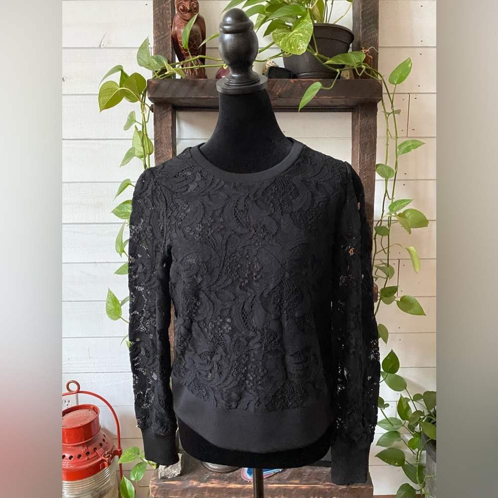 Worthington: Black Lace Sweater